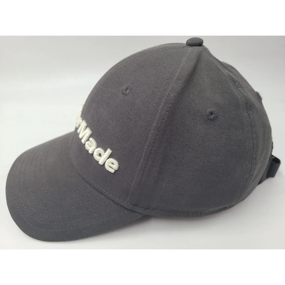 TaylorMade Golf Adjustable‎ Hat Cap Polyester Blend Casual Men Women Gray White